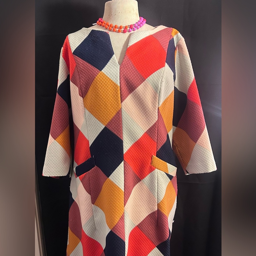 Vintage Traffic People Coral Polka Dot Dress